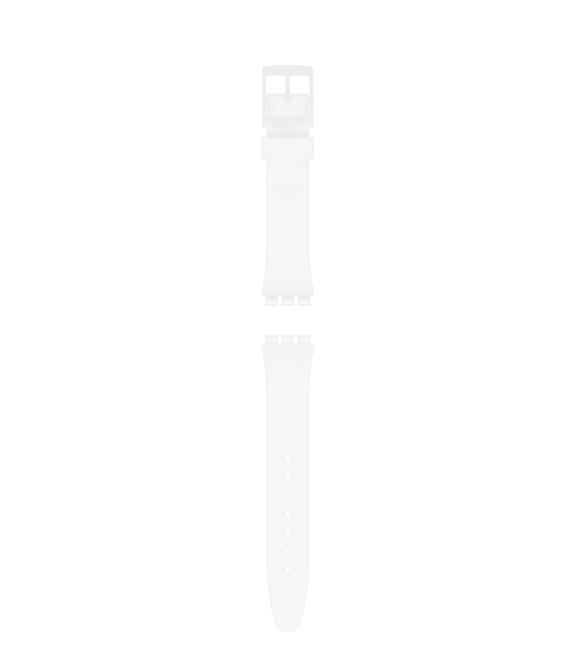"GENT WHITE SHINY SILICONE STRAP" Image #0
